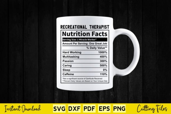Funny Recreational Therapist Nutrition Graphics for Crafts