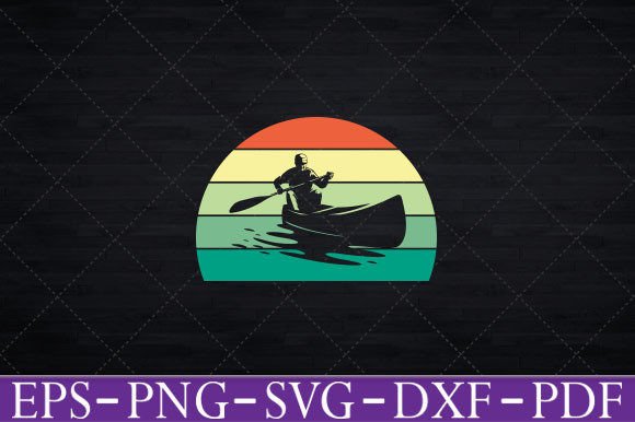 Kayaking Vintage Retro Kayak T-Shirt Graphics for Crafts