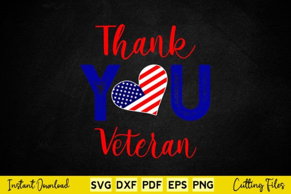 Thank You Veteran Military Patriotic Graphics for Crafts